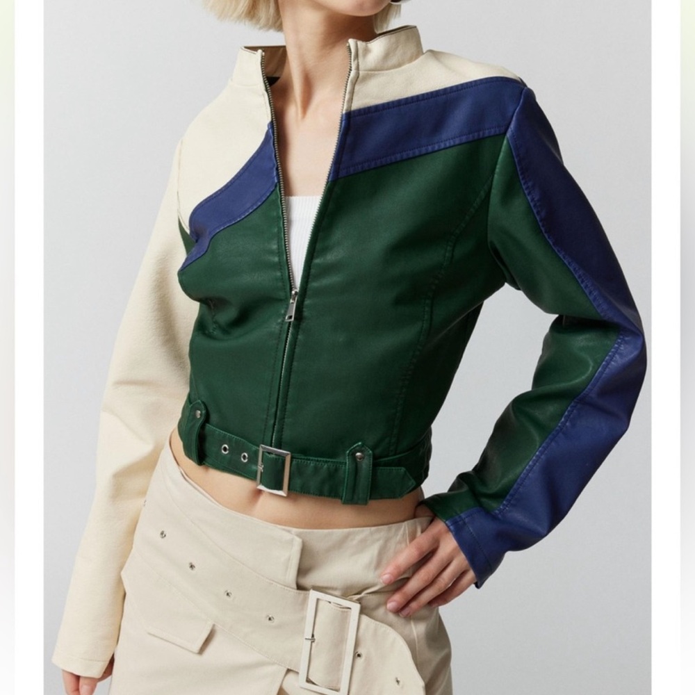 UO Faux Leather Moto Jacket